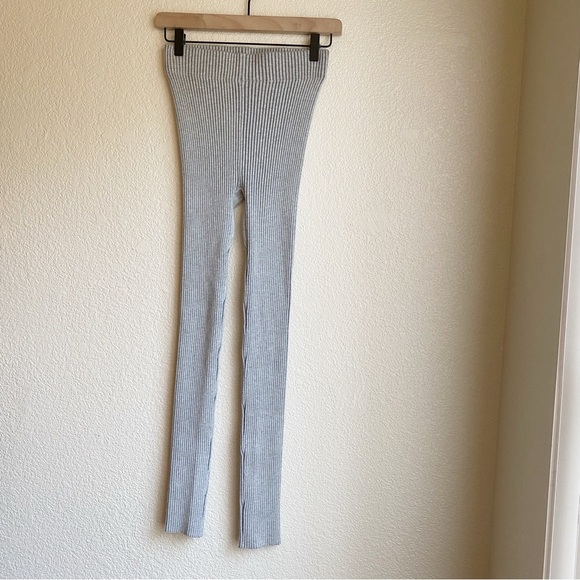 Lunya Cozy Cotton Silk Ribbed Leggings Mellow Grey Heather - Picture 3 of 10